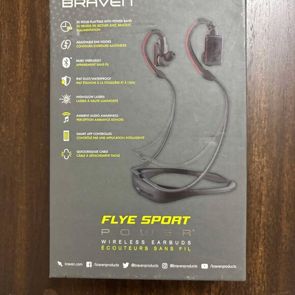 Brand New Red & Black Braven Flye Sport Power Wireless Earbuds - Picture 15 of 15